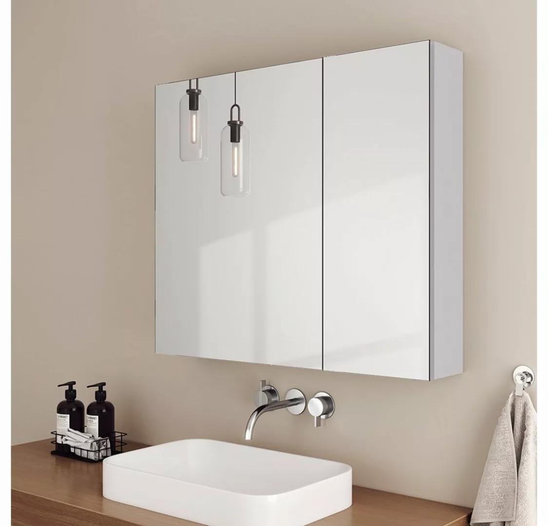 EMKE Spiegelschrank Badezimmerspiegelschrank Badspiegelschrank Verstellbare günstig online kaufen