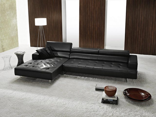 Xlmoebel Ecksofa Neues schwarzes Ledersofa in modernem Luxus-Stil in L-Form günstig online kaufen