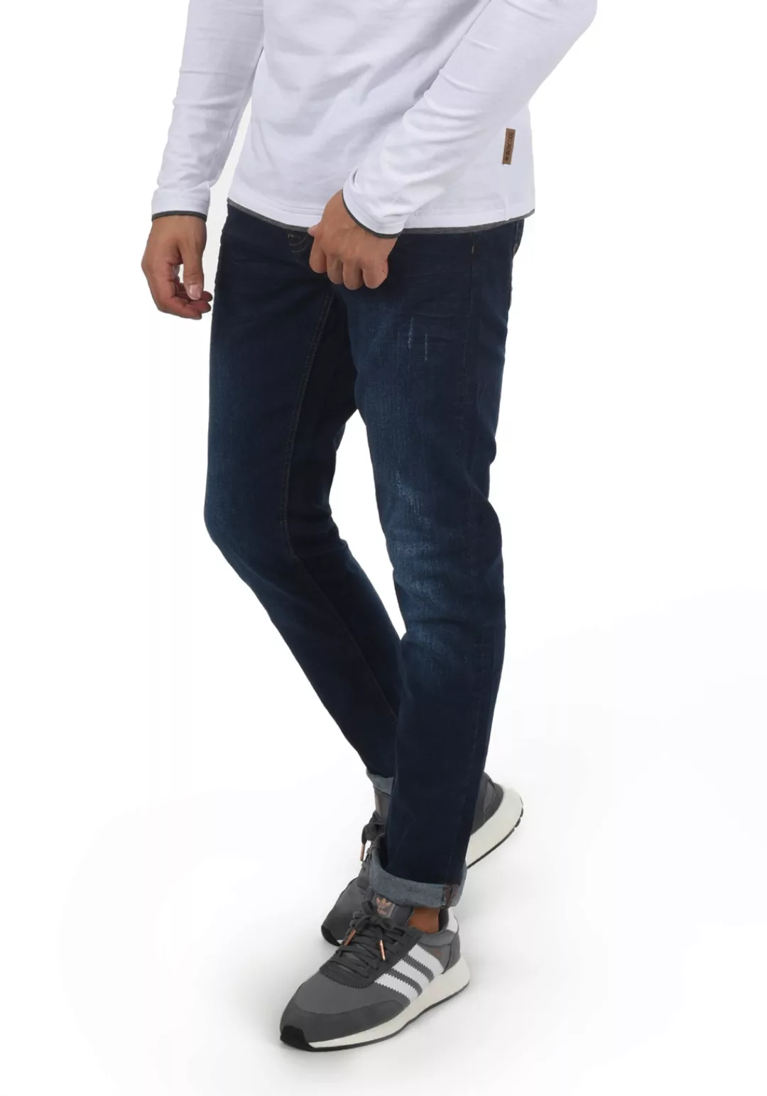 Indicode 5-Pocket-Jeans IDAldersgate Denim Hose mit dekorativen Knitterfalt günstig online kaufen