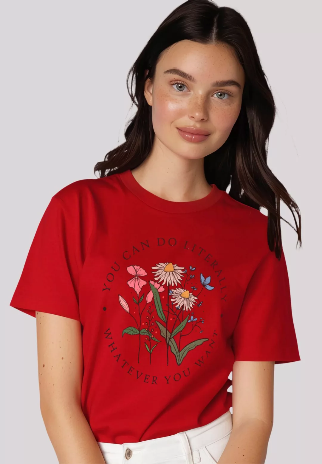 F4NT4STIC T-Shirt "Blumen you can to literally whatever you want", Premium günstig online kaufen