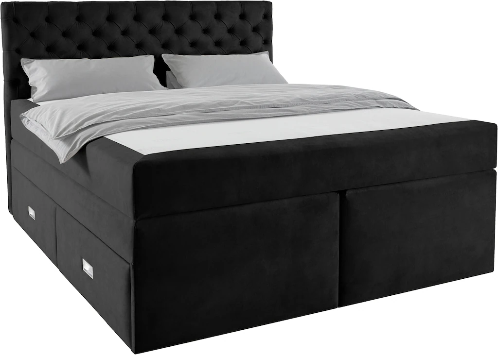 Home affaire Polsterbett "Boxbett Alvi mit Schubladen, Taschen-Federkernmat günstig online kaufen