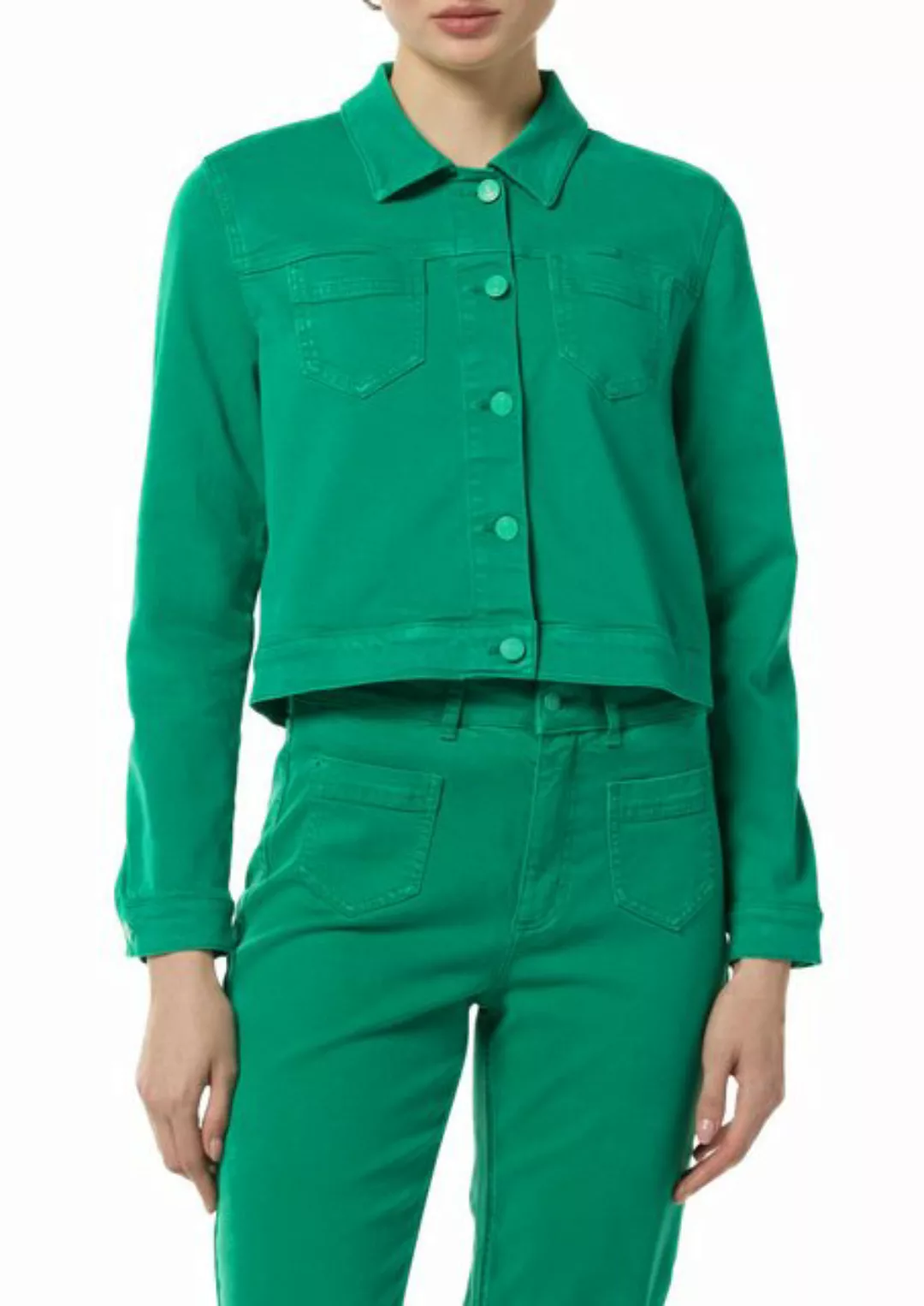 comma casual identity Blusenblazer Cropped-Jacke aus elastischem Twill Garm günstig online kaufen