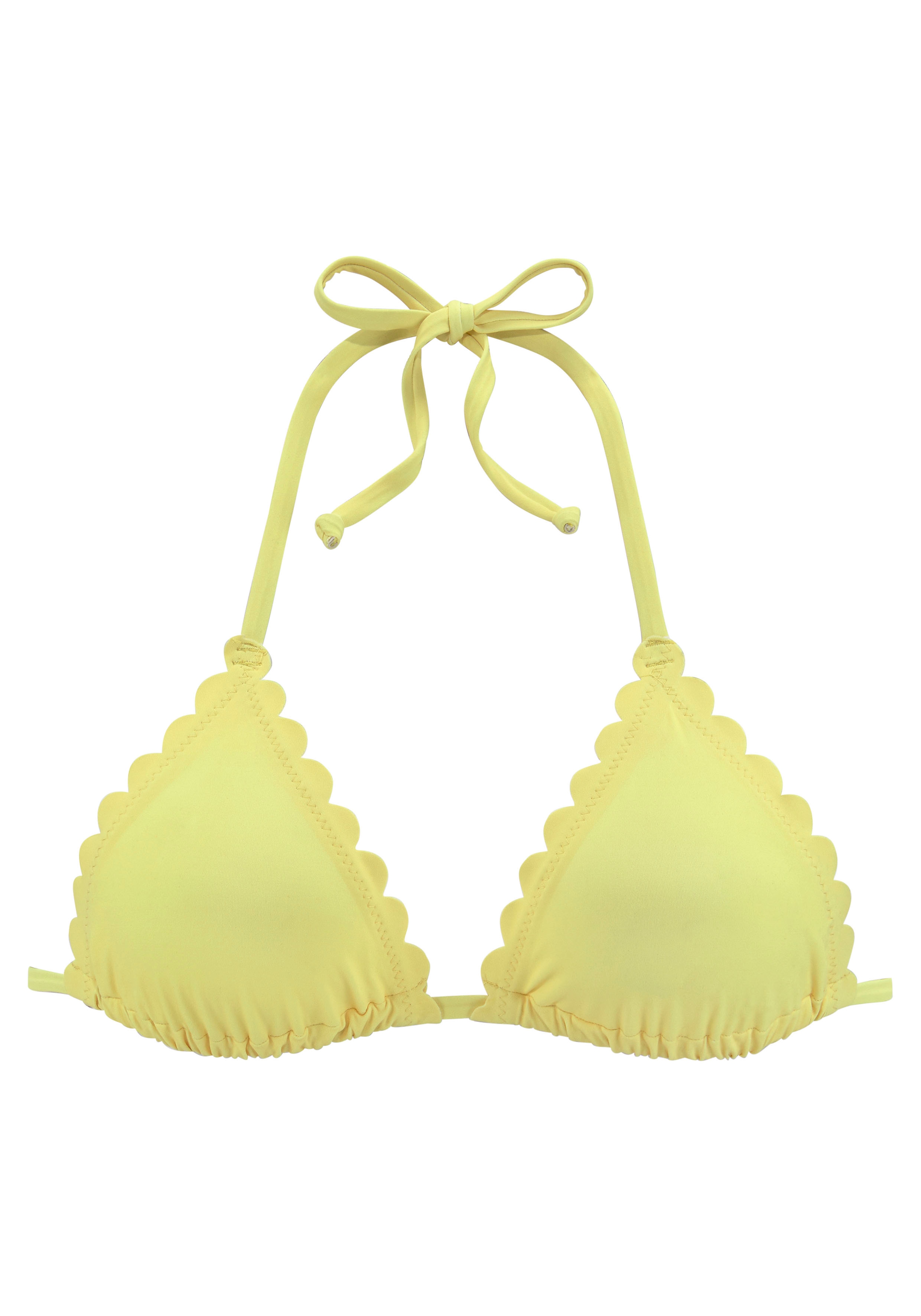 LASCANA Triangel-Bikini-Top "Scallop", mit gelaserter Wellenkannte günstig online kaufen