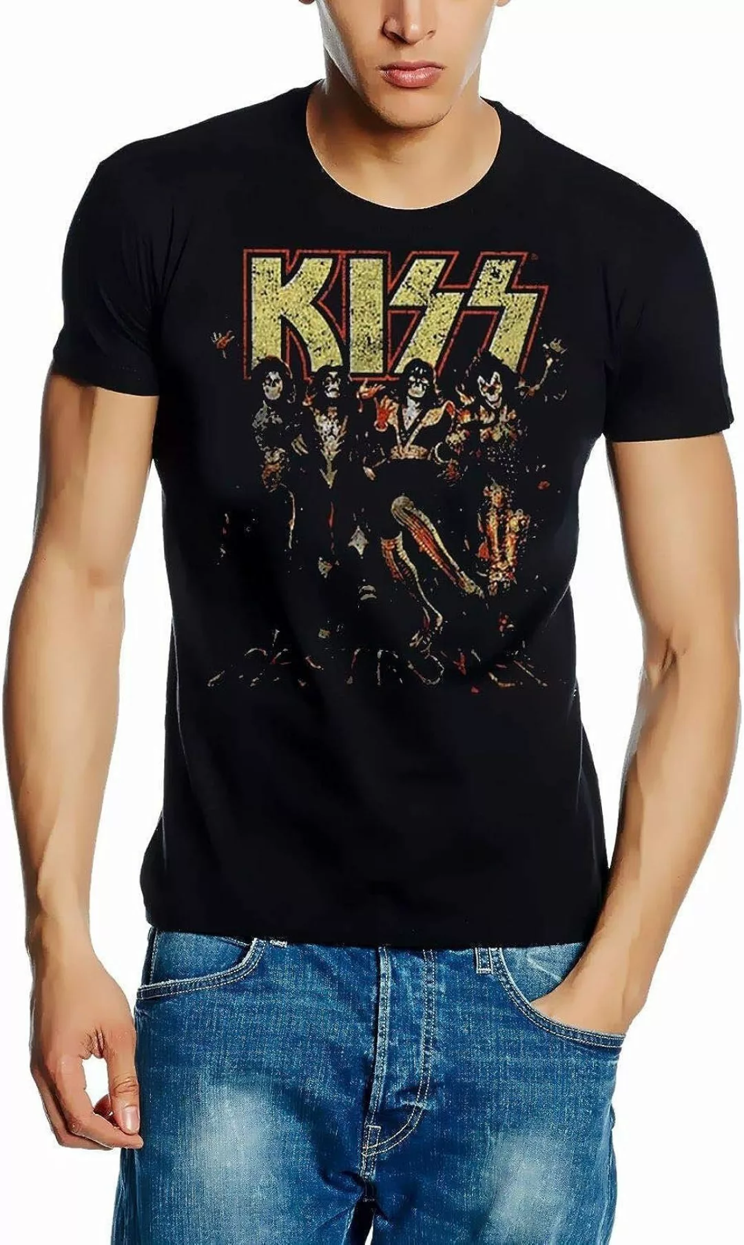 coole-fun-t-shirts Print-Shirt KISS T-Shirt Bandshirt Skull-Line günstig online kaufen