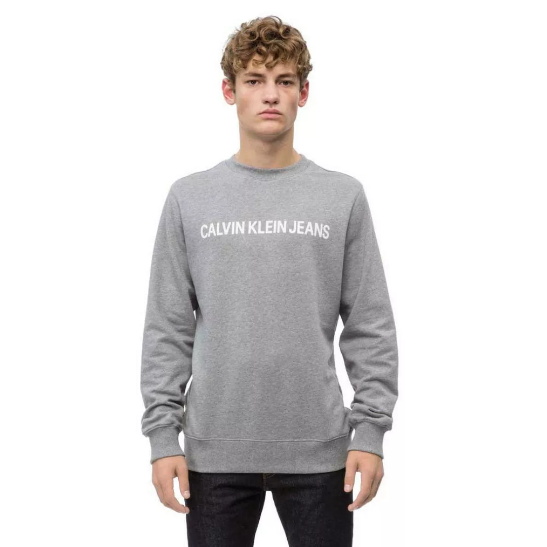 Calvin Klein Jeans Logo Sweatshirt S Grey Heather günstig online kaufen