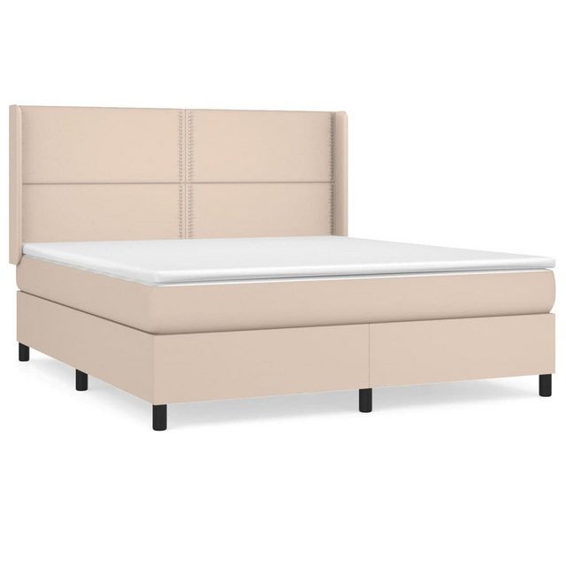 vidaXL Boxspringbett Bett Boxspringbett Kunstleder komplett mit Matratze & günstig online kaufen