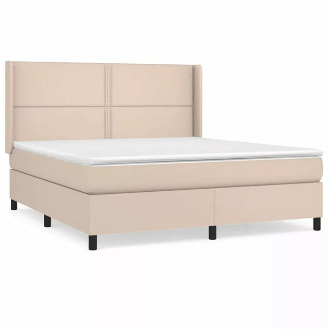 vidaXL Boxspringbett Bett Boxspringbett Kunstleder komplett mit Matratze & günstig online kaufen