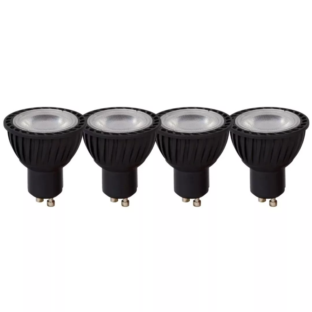 LED Leuchtmittel GU10 Reflektor - PAR16 in Schwarz 5W 320lm 3000K 4er-Pack günstig online kaufen