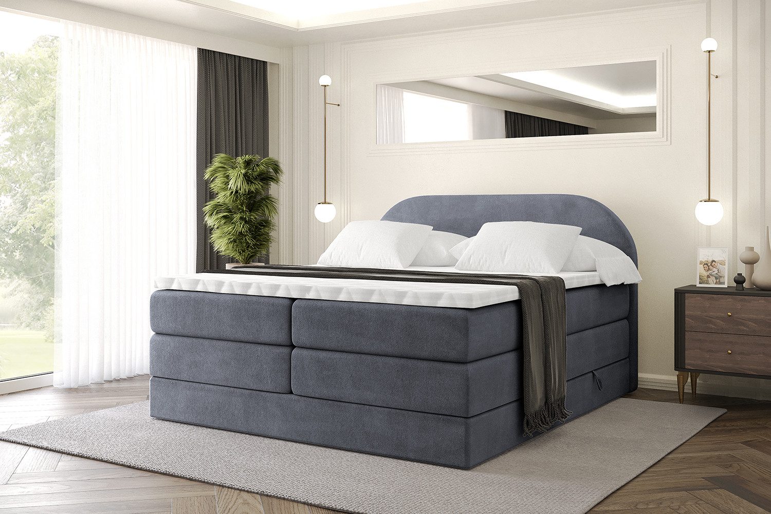 ALTDECOR Boxspringbett NOX KING (Multipocket-Matratze H4, günstig online kaufen