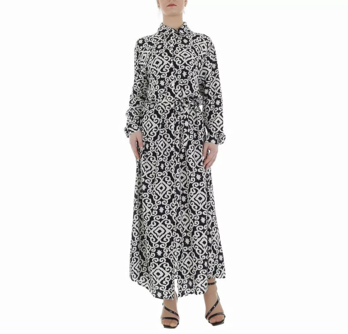 Ital-Design Maxikleid Damen Freizeit (85885218) Ornamente Blusenkleid in Du günstig online kaufen