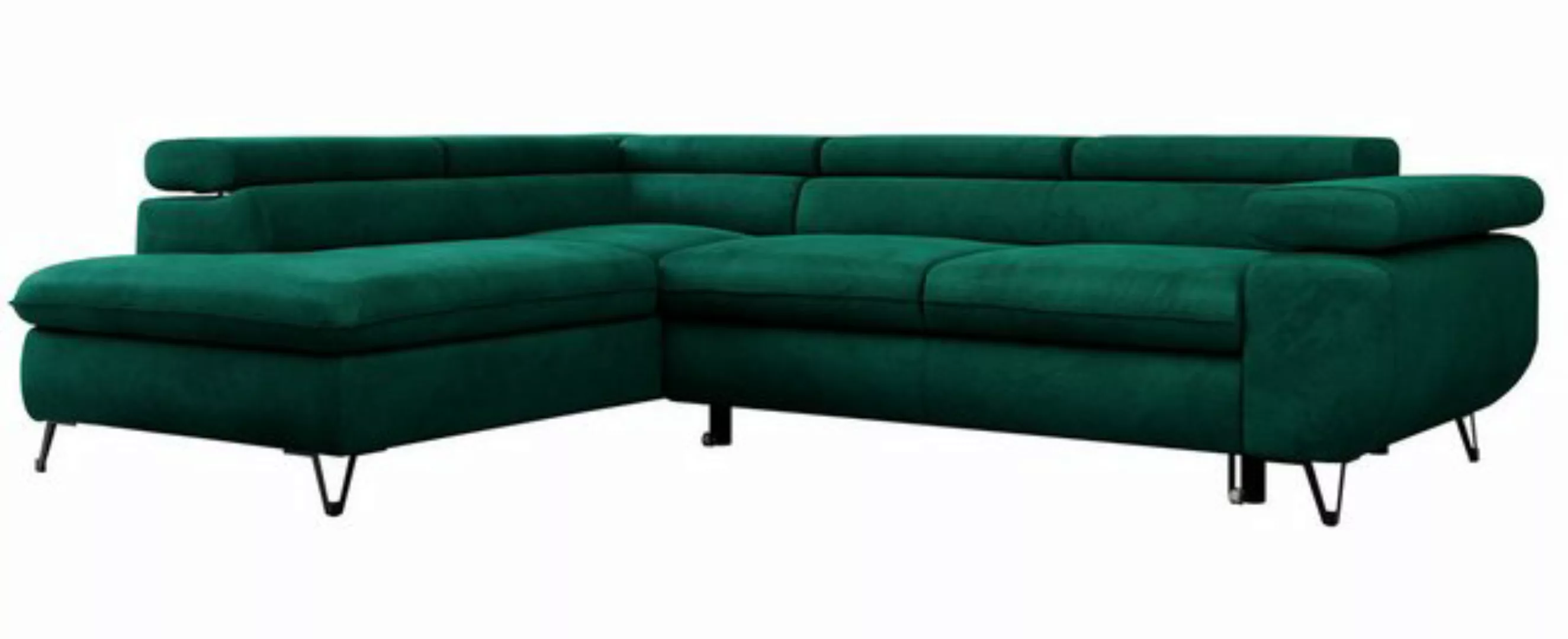 MKS MÖBEL Ecksofa PEDRO L, Set, T30-Schaum, Metallbeinen, Wellenfedern, L-f günstig online kaufen