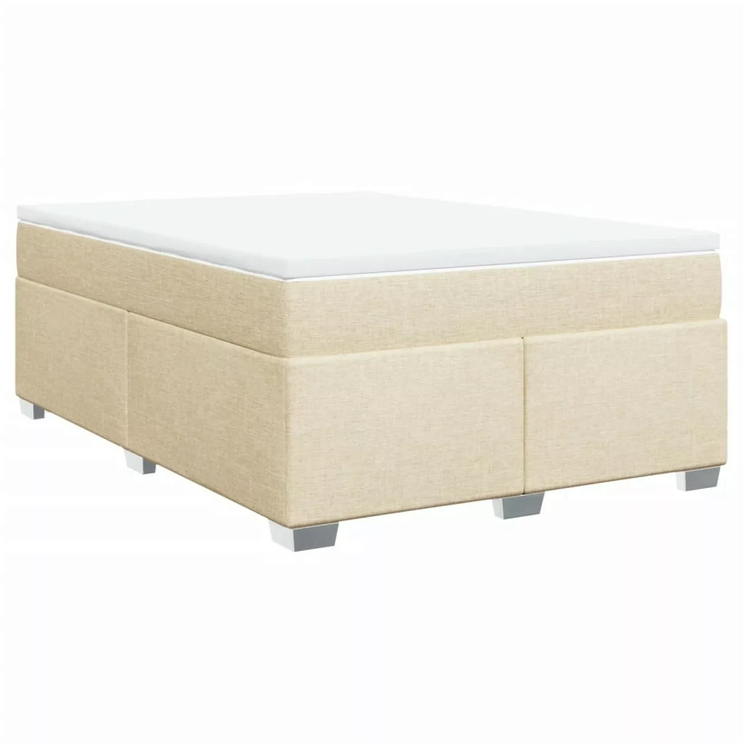 vidaXL Boxspringbett mit Matratze Creme 160x200 cm Stoff2104876 günstig online kaufen