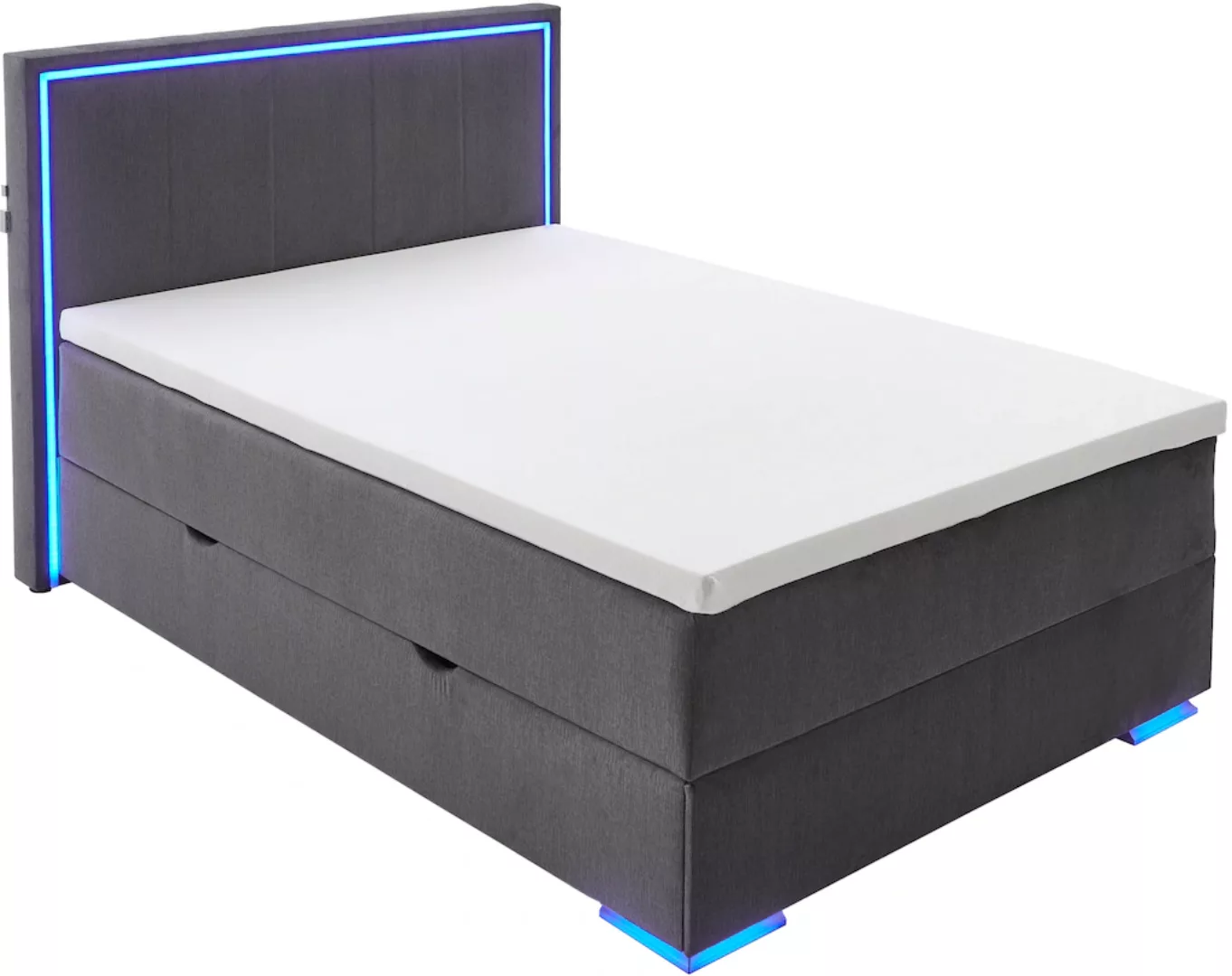 meise.möbel Boxspringbett "Colorado II", inkl. LED-Beleuchtung & Topper günstig online kaufen