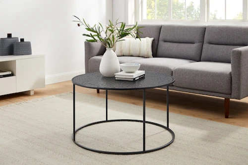 SalesFever Couchtisch, (1 St.), Glasplatte mit Strukturoptik günstig online kaufen