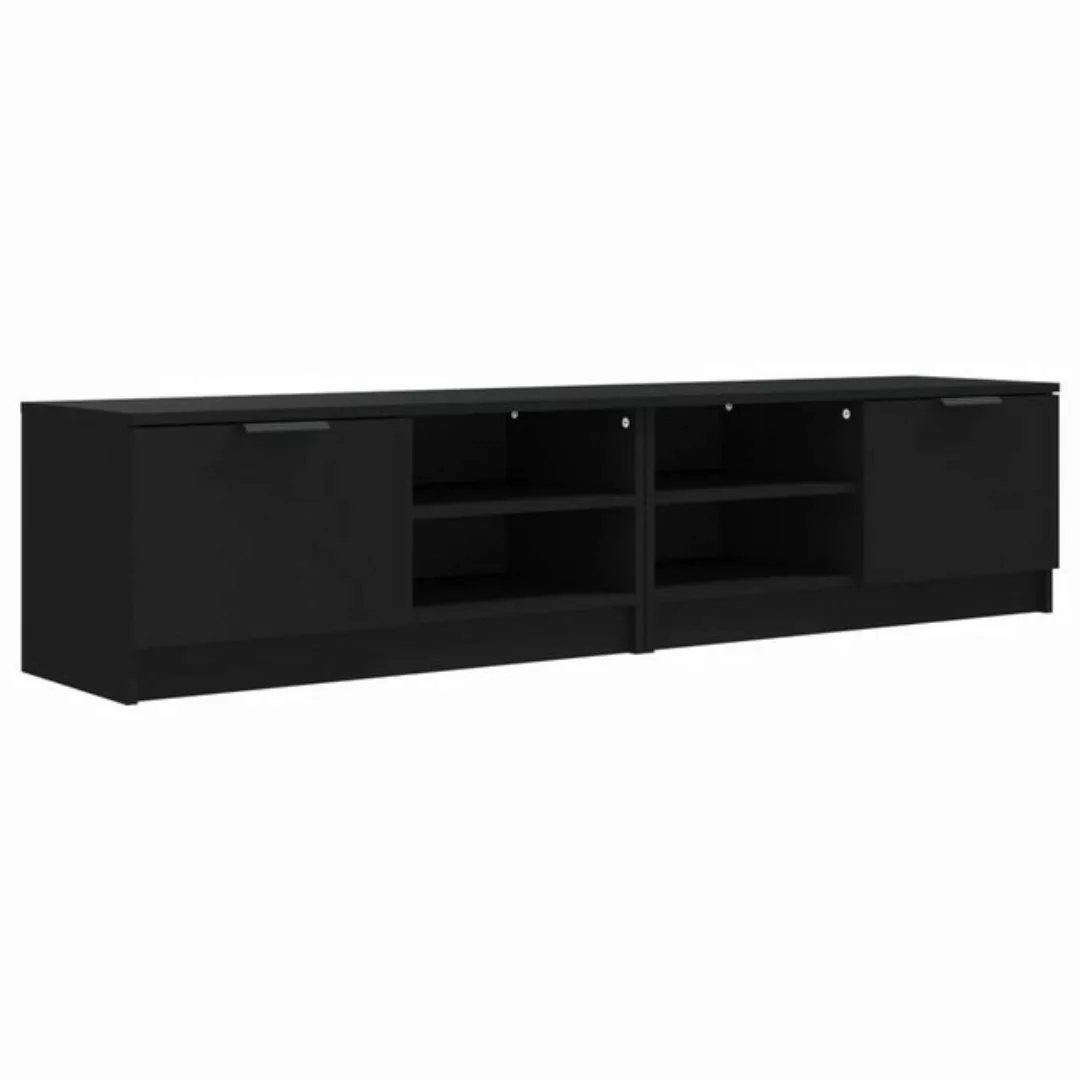 vidaXL TV-Schrank TV-Boards 2 Stk. Schwarz 80x35x36,5 cm Holzwerkstoff günstig online kaufen