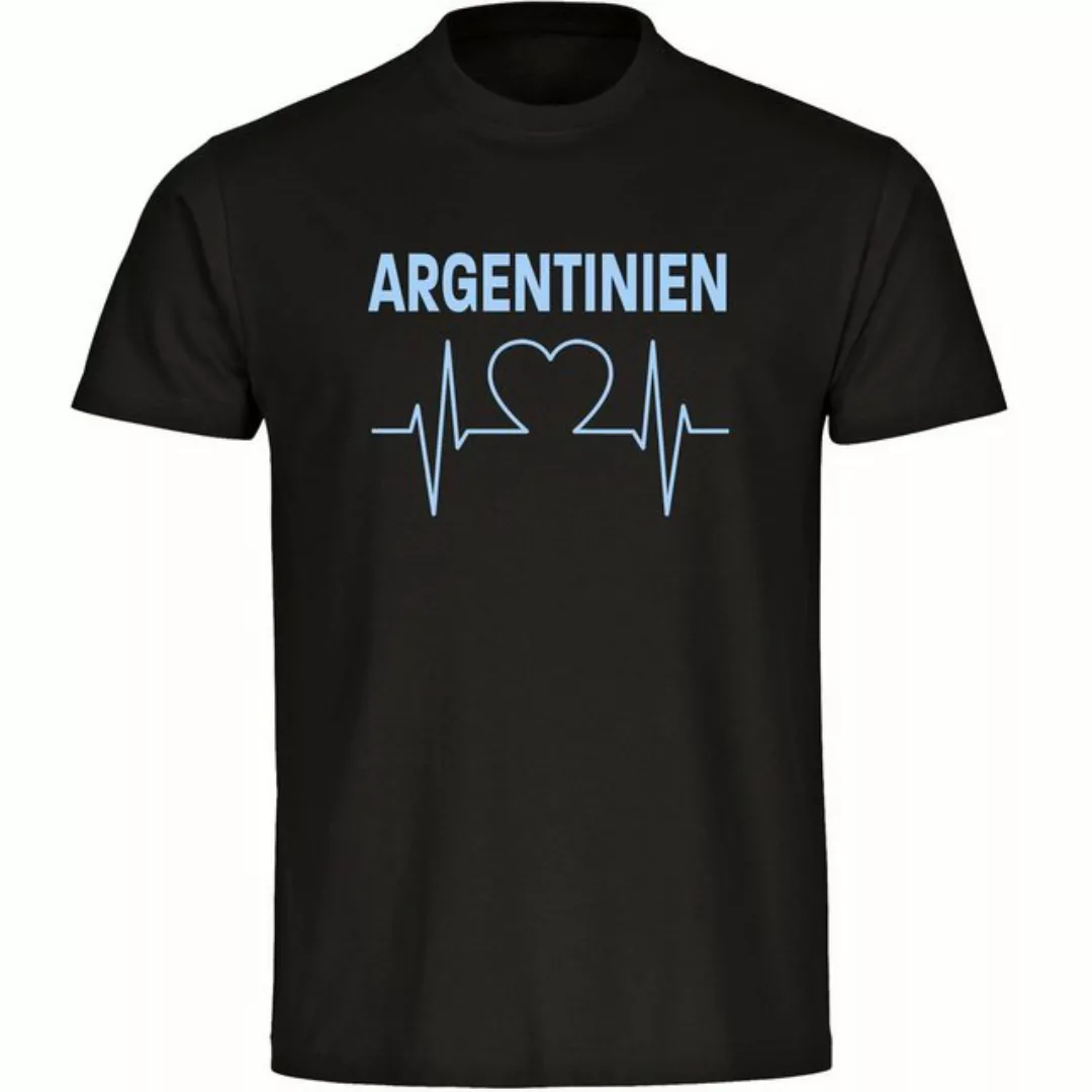 multifanshop T-Shirt Herren Argentinien - Herzschlag - Männer günstig online kaufen