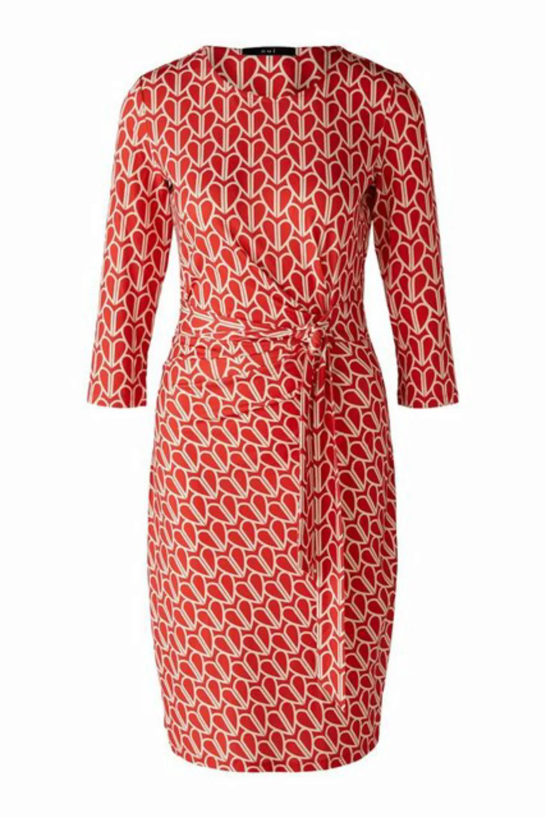 Oui Sommerkleid Kleid, red white günstig online kaufen