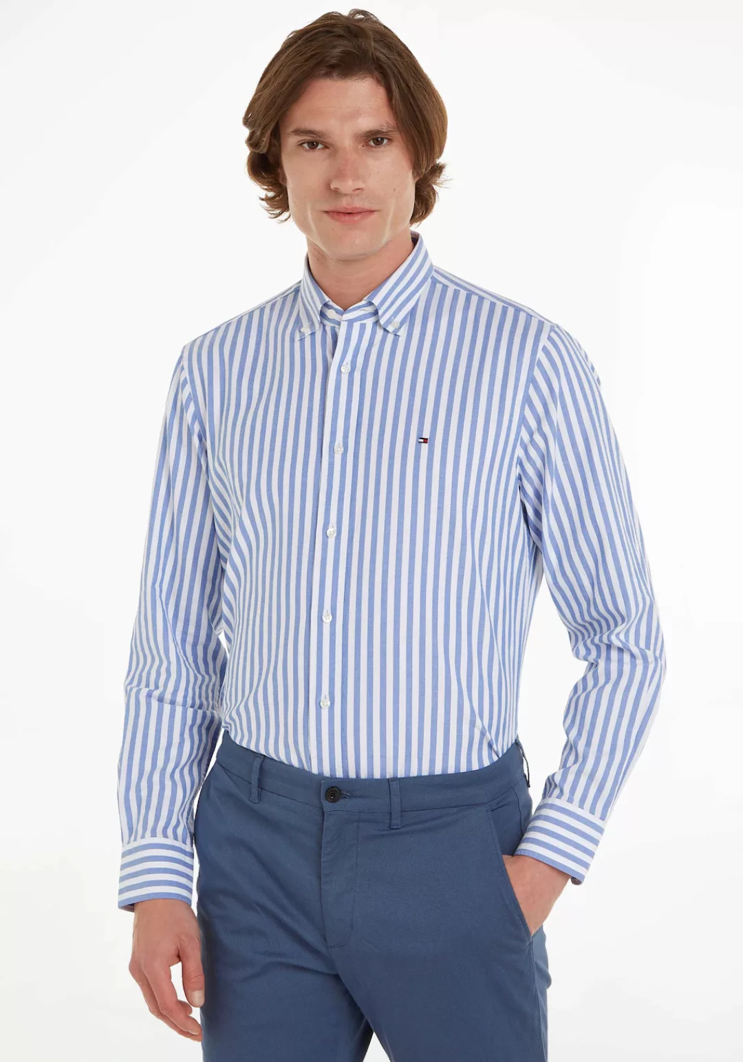 Tommy Hilfiger TAILORED Langarmhemd "CL-W ROYAL OXF STRIPE RF SHIRT", mit B günstig online kaufen