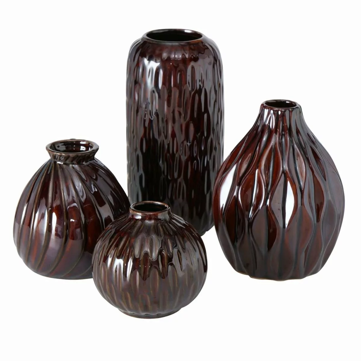 Boltze Vasen Vase Zalina dunkelbraun 15 cm (1 Stück) (braun) günstig online kaufen