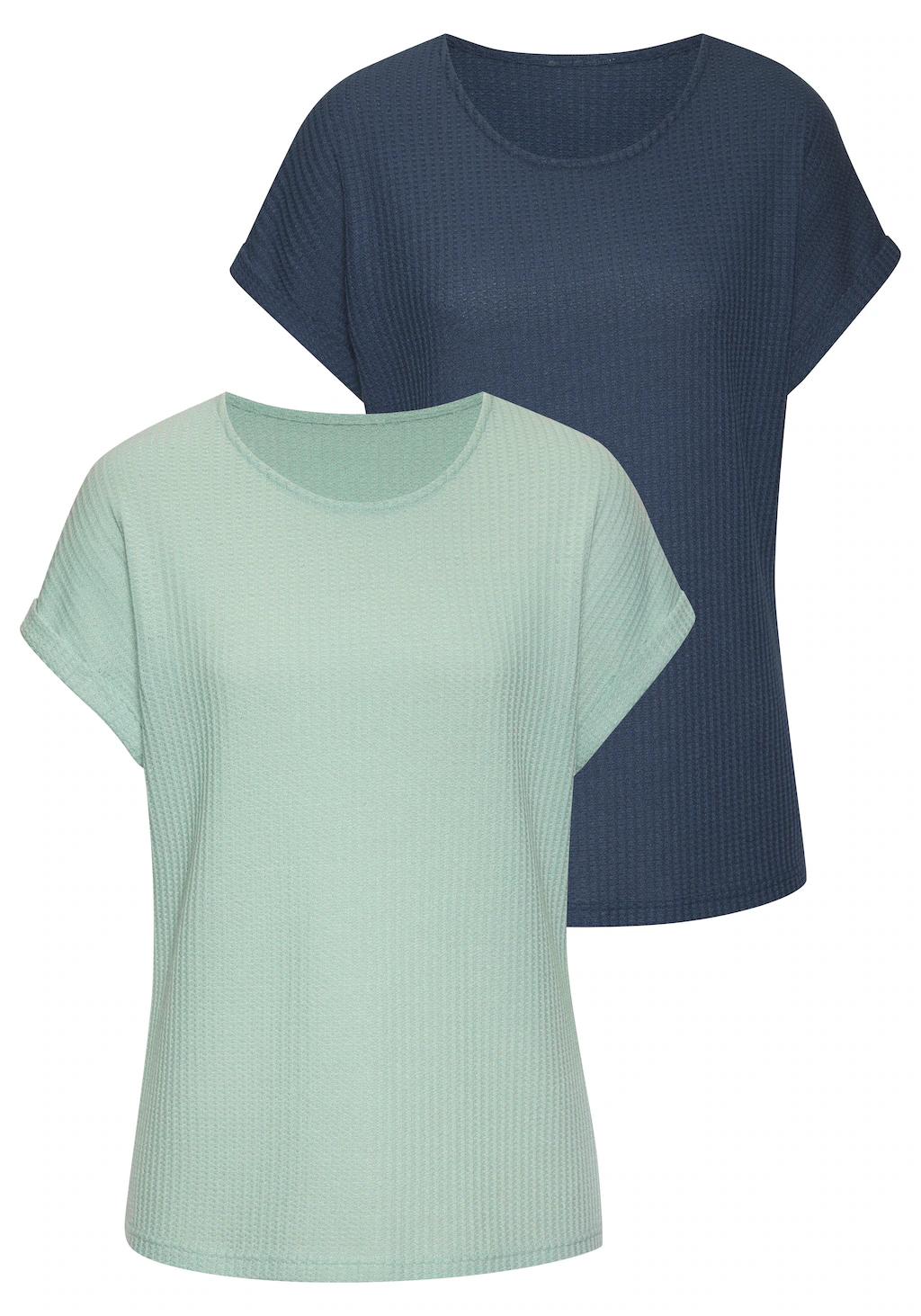Vivance Kurzarmshirt "aus weicher Piqué-Qualität", (2er-Pack) günstig online kaufen