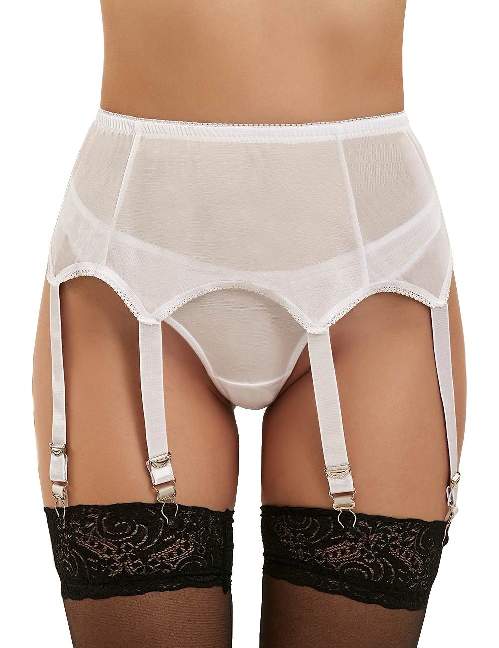 Lau-Fashion Strapsgürtel Strumpfhalter Unterwäsche Dessous Hüfthalter günstig online kaufen
