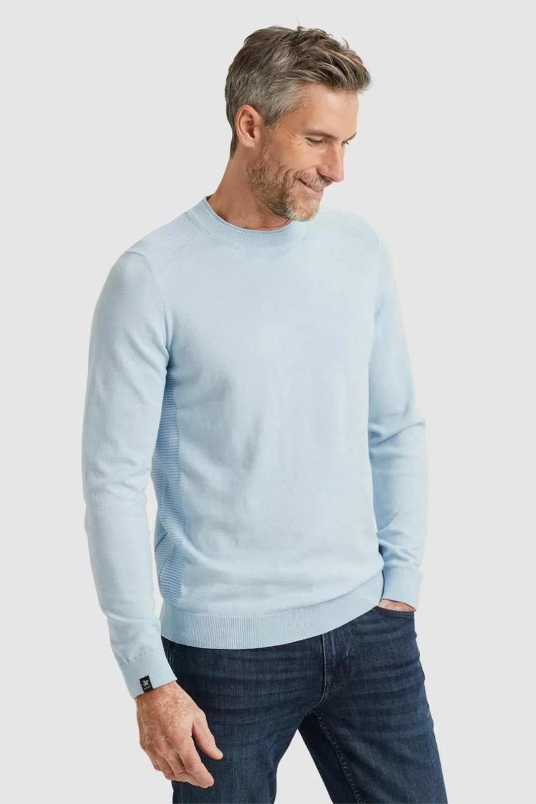 Vanguard Pullover Slubs Hellblau - Größe L günstig online kaufen