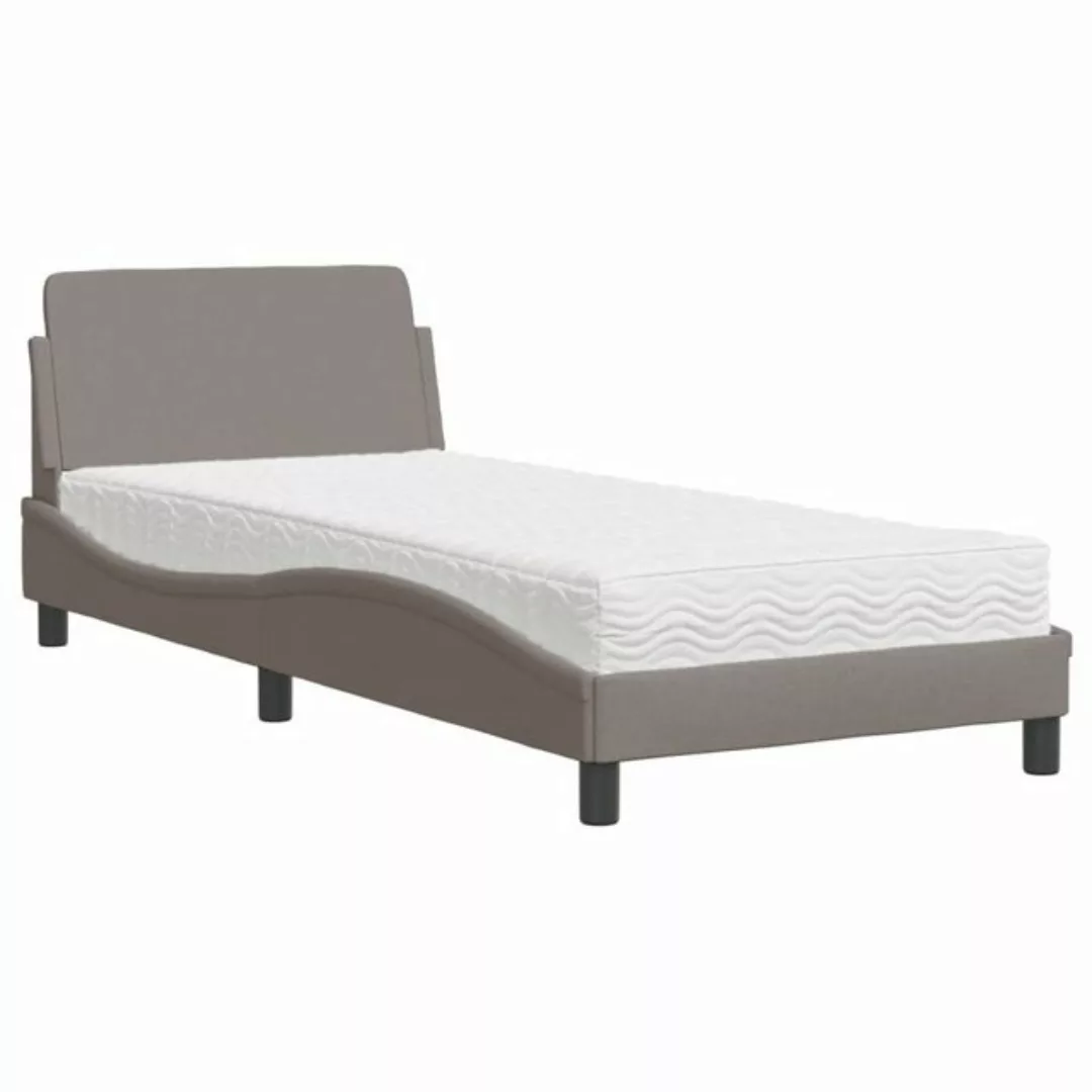 vidaXL Bett Bett mit Matratze Taupe 80x200 cm Stoff günstig online kaufen