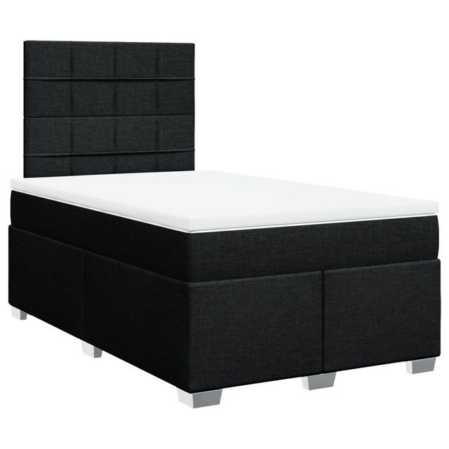 vidaXL Bett Boxspringbett mit Matratze Schwarz 120x190 cm Stoff günstig online kaufen