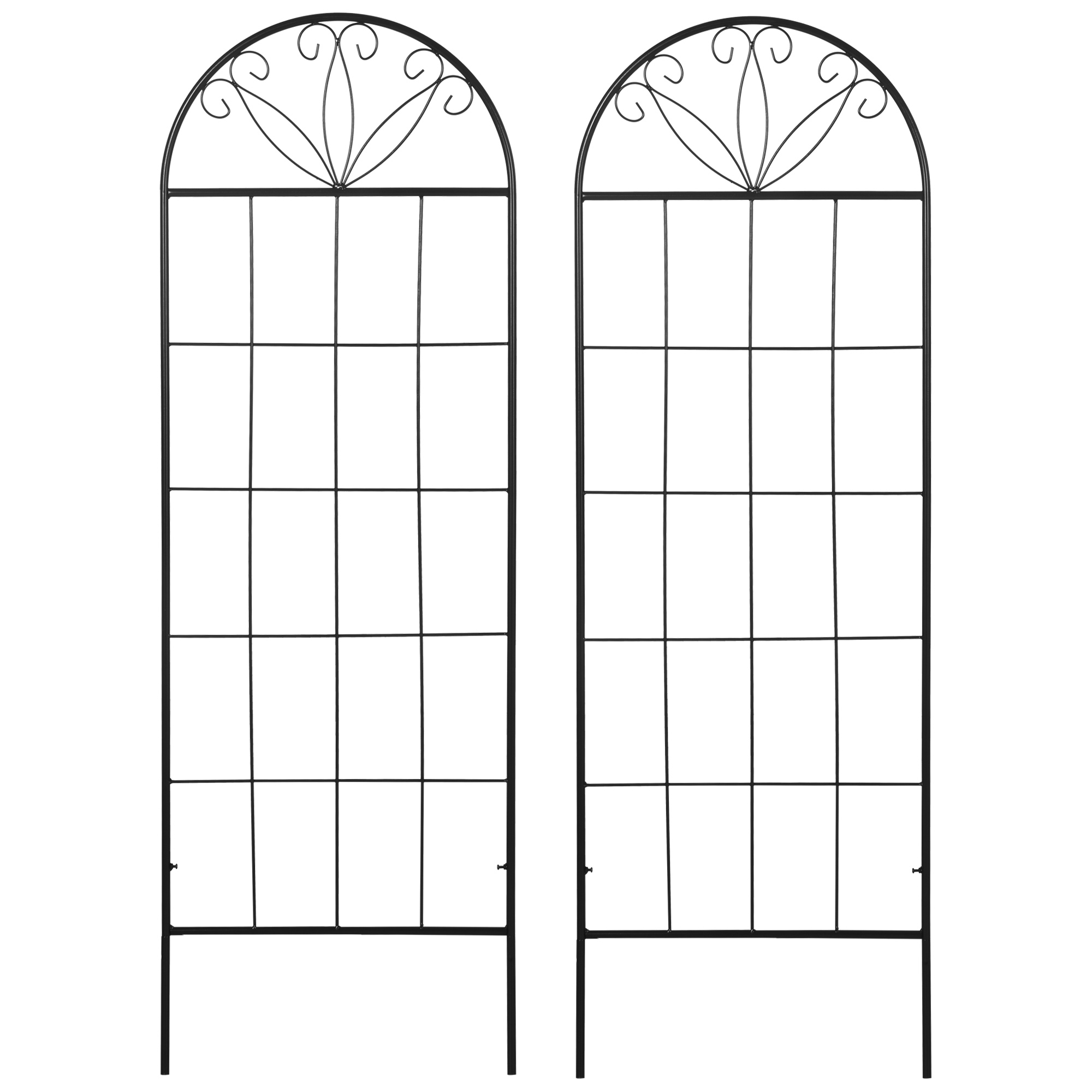 Outsunny Trellis Garten Set von 2 Unterstützung für Kletterpflanzen aus Met günstig online kaufen