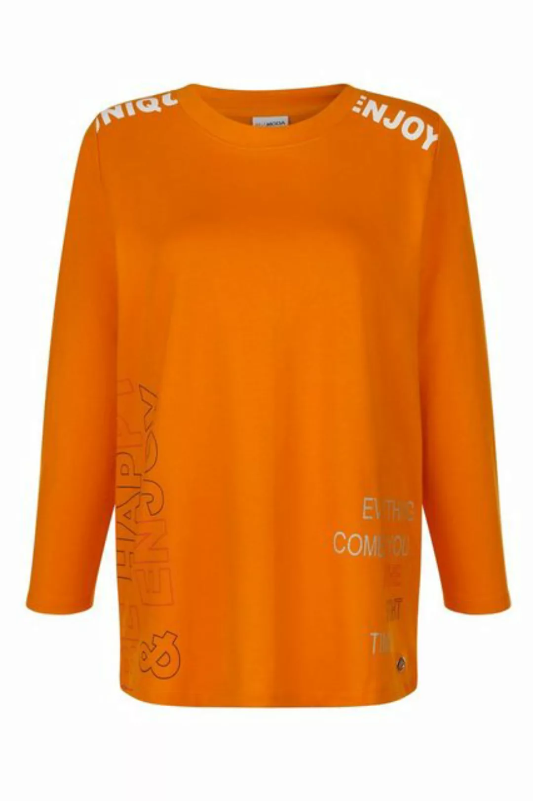 MIAMODA Sweatshirt Sweatshirt Schriftdruck Rundhals Langarm günstig online kaufen