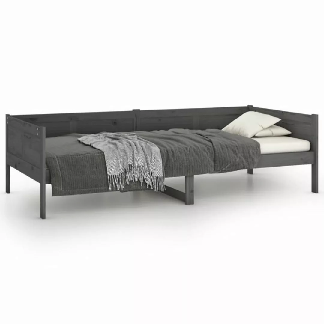 vidaXL Bett Tagesbett Grau Massivholz Kiefer 90x200 cm günstig online kaufen