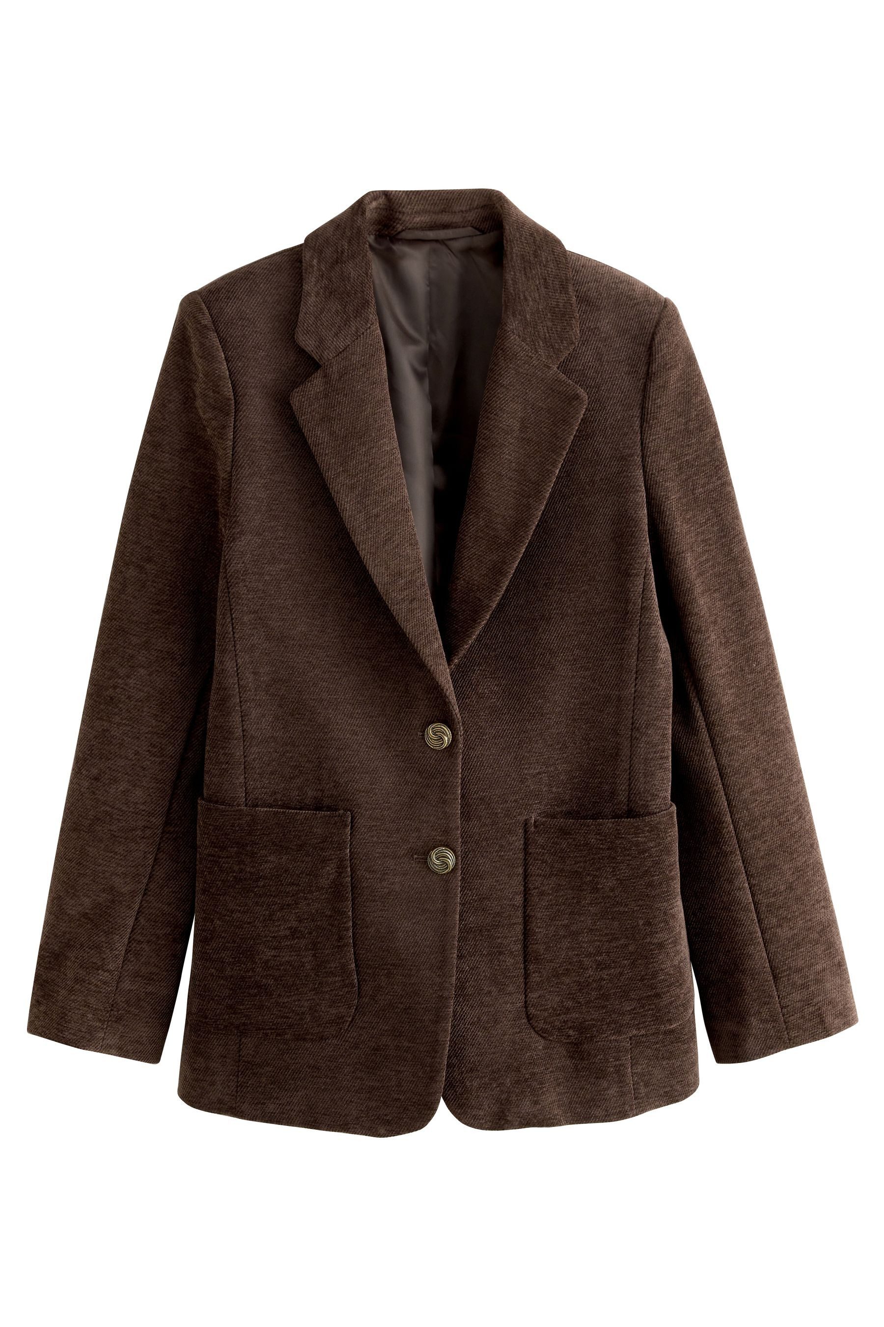Next Jackenblazer Einreihiger Chenille-Blazer (1-tlg) günstig online kaufen