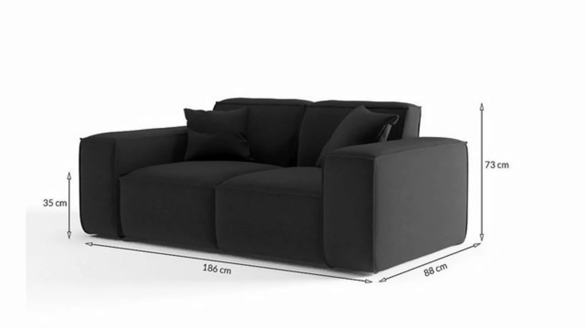 Fun Möbel Sofa Designersofa CESINA 2-Sitzer im Vintage Look, inkl. 2 Zierki günstig online kaufen
