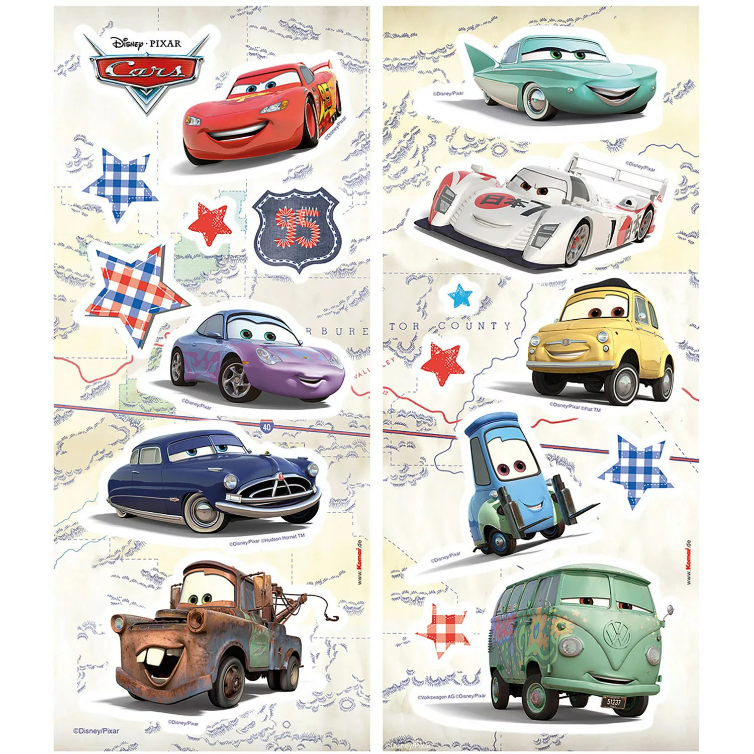 Komar Deko-Sticker Cars 14 cm x 33 cm günstig online kaufen