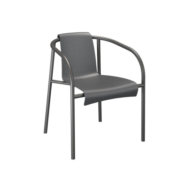 Nami Outdoor Stuhl mit Armlehne dunkelgrau günstig online kaufen