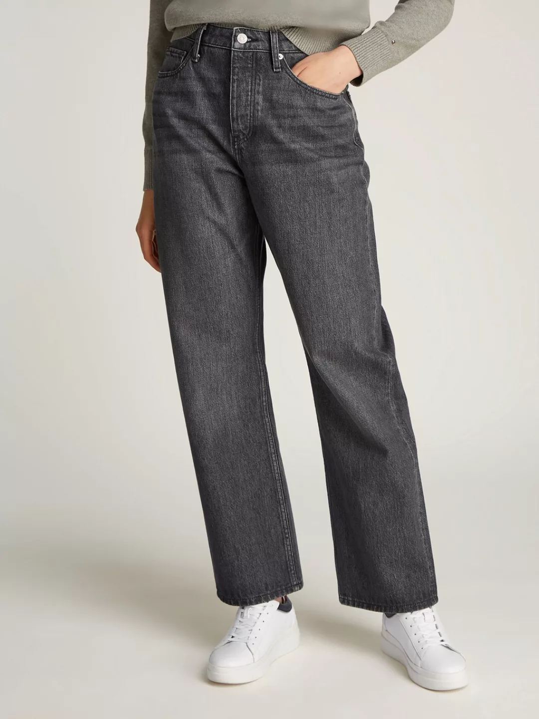 Tommy Hilfiger Straight-Jeans "CLASSIC STRAIGHT RW ECRU", mit Logo-Badge, i günstig online kaufen