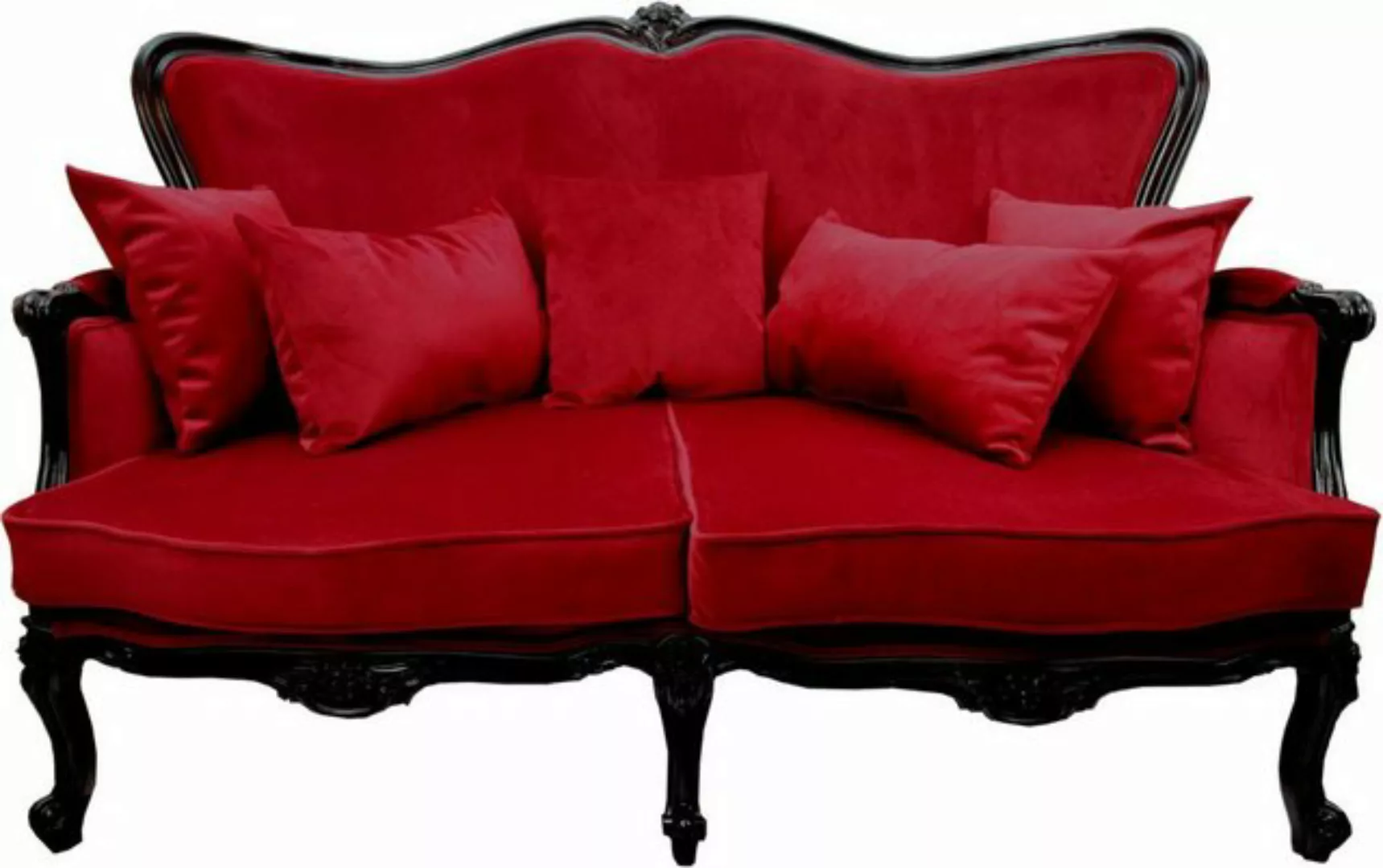 Casa Padrino Sofa Luxus Barock Sofa Bordeaux / Schwarz - Luxus Barock Möbel günstig online kaufen