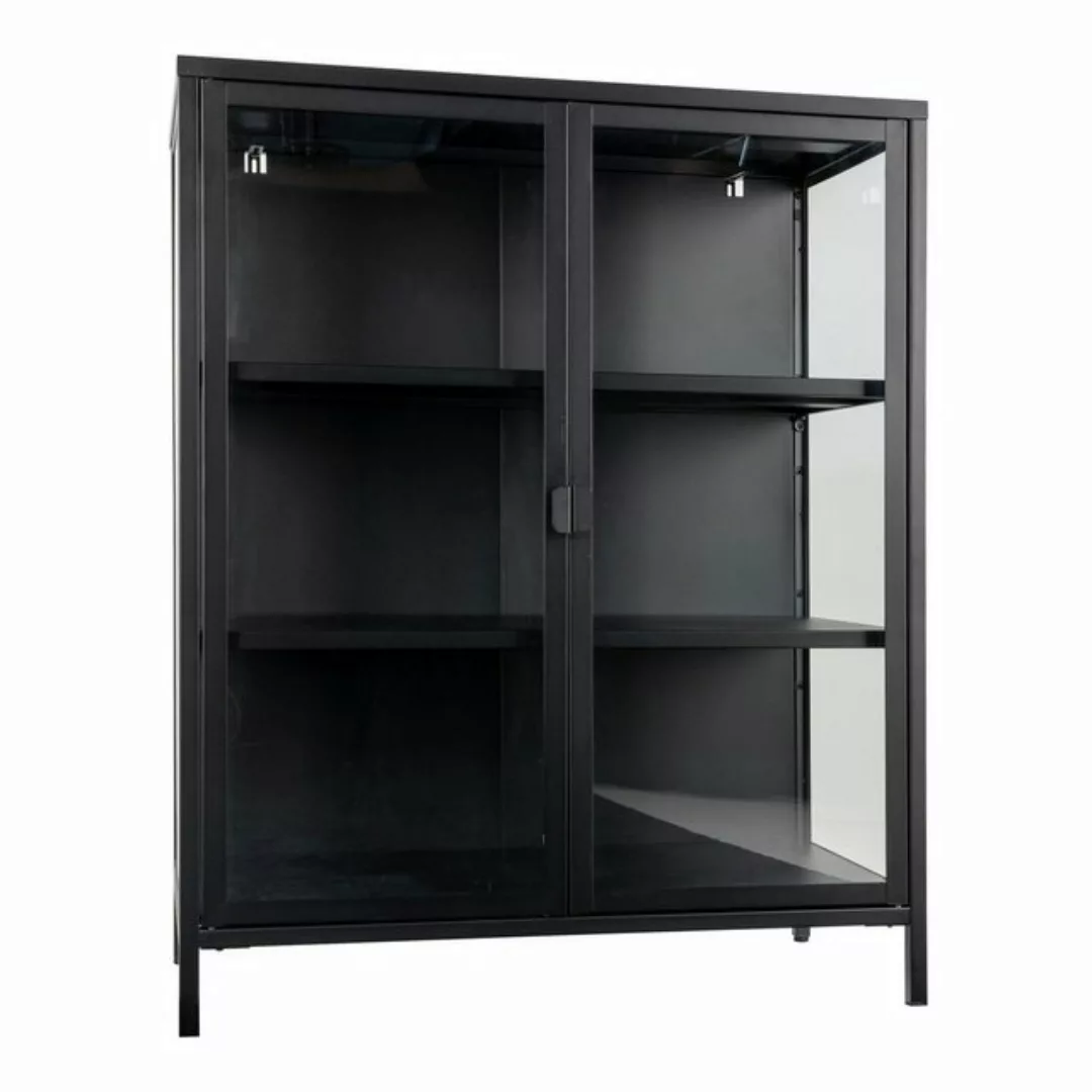 ebuy24 Vitrine Brisbane Vitrinenschrank Höhe 101,5 cm, schwarz. günstig online kaufen