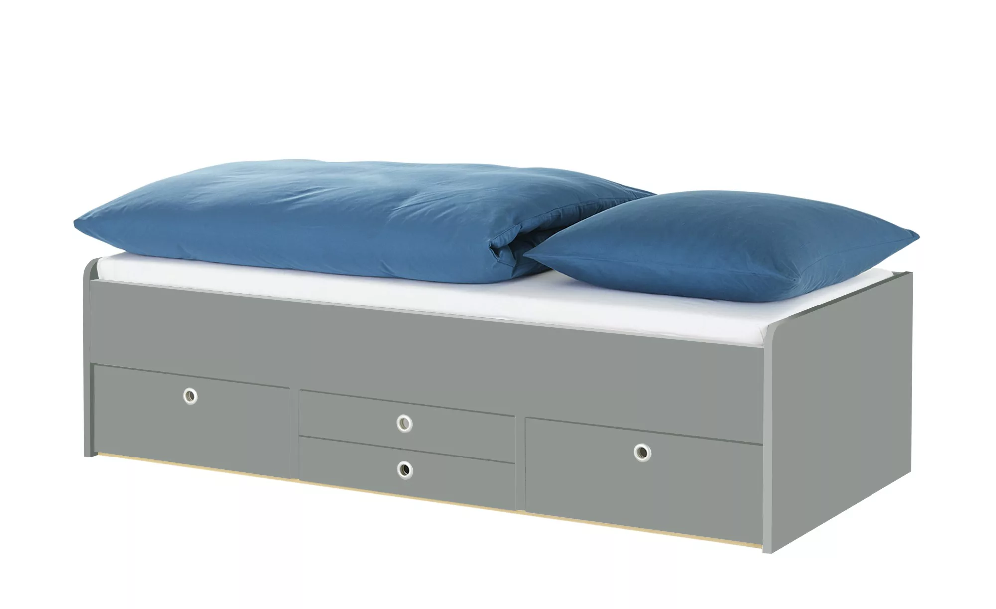 Schubkastenbett  Grow Up - grau - 127 cm - 54,5 cm - Betten > Bettgestelle günstig online kaufen