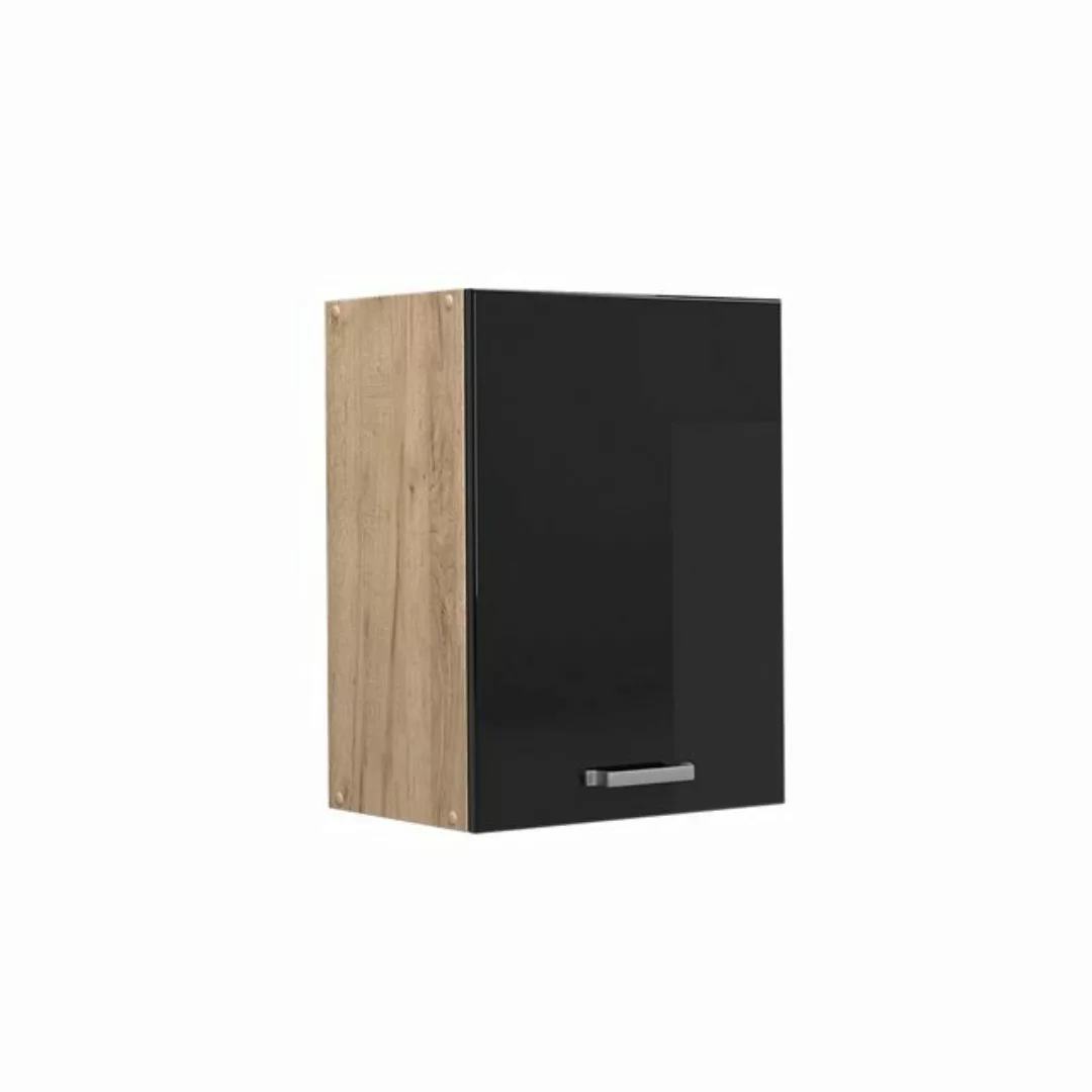 Vicco Hängeschrank Küchenschrank R-Line Goldkraft Schwarz Hochglanz 45 cm günstig online kaufen