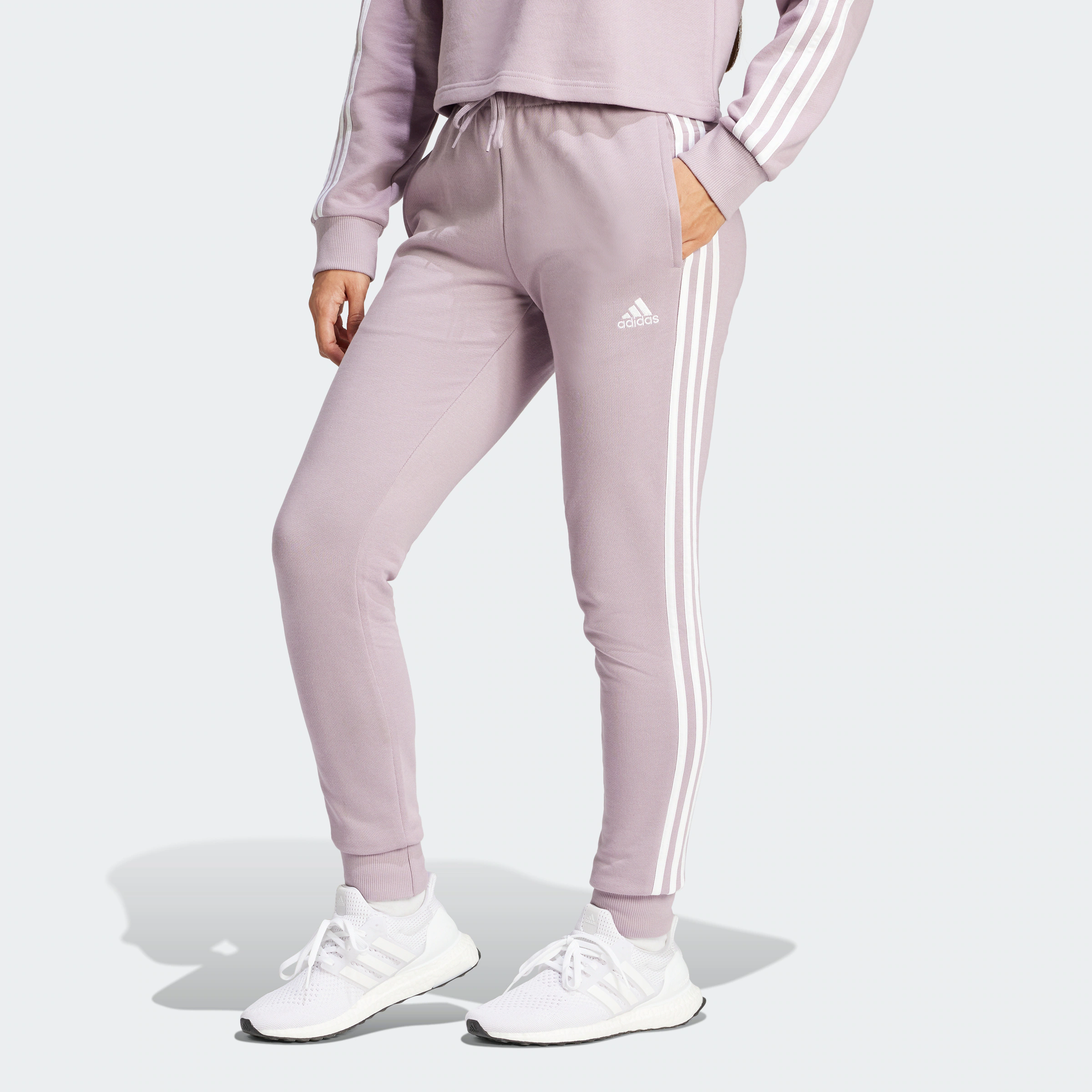 adidas Sportswear Sporthose "ESSENTIALS 3STREIFEN FRENCH TERRY CUFFED HOSE" günstig online kaufen