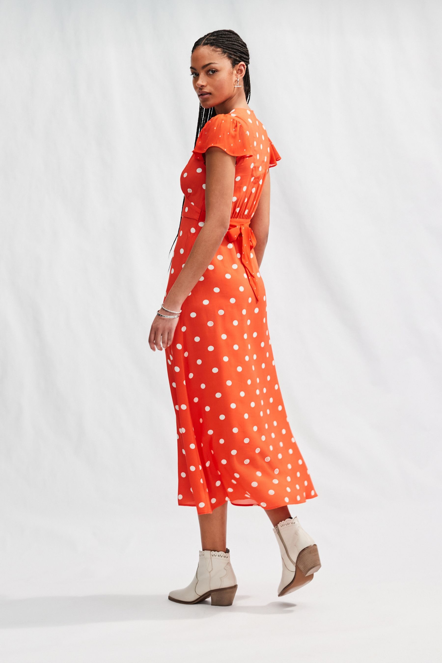 Next Maxikleid Maxikleid zum Binden, Flatterärmel, günstig online kaufen