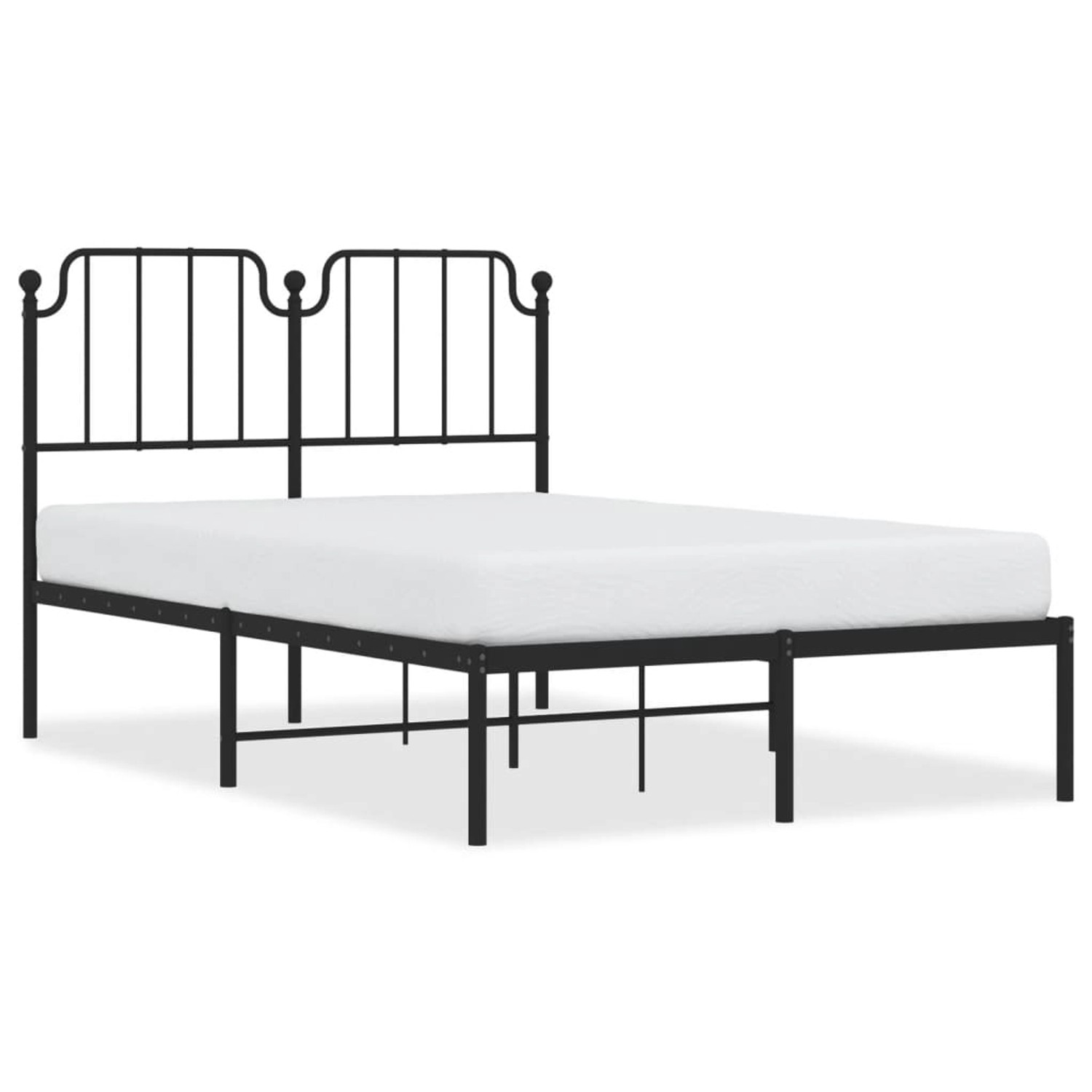 vidaXL Bettgestell mit Kopfteil Metall Schwarz 120x190 cm Modell 61934546 günstig online kaufen