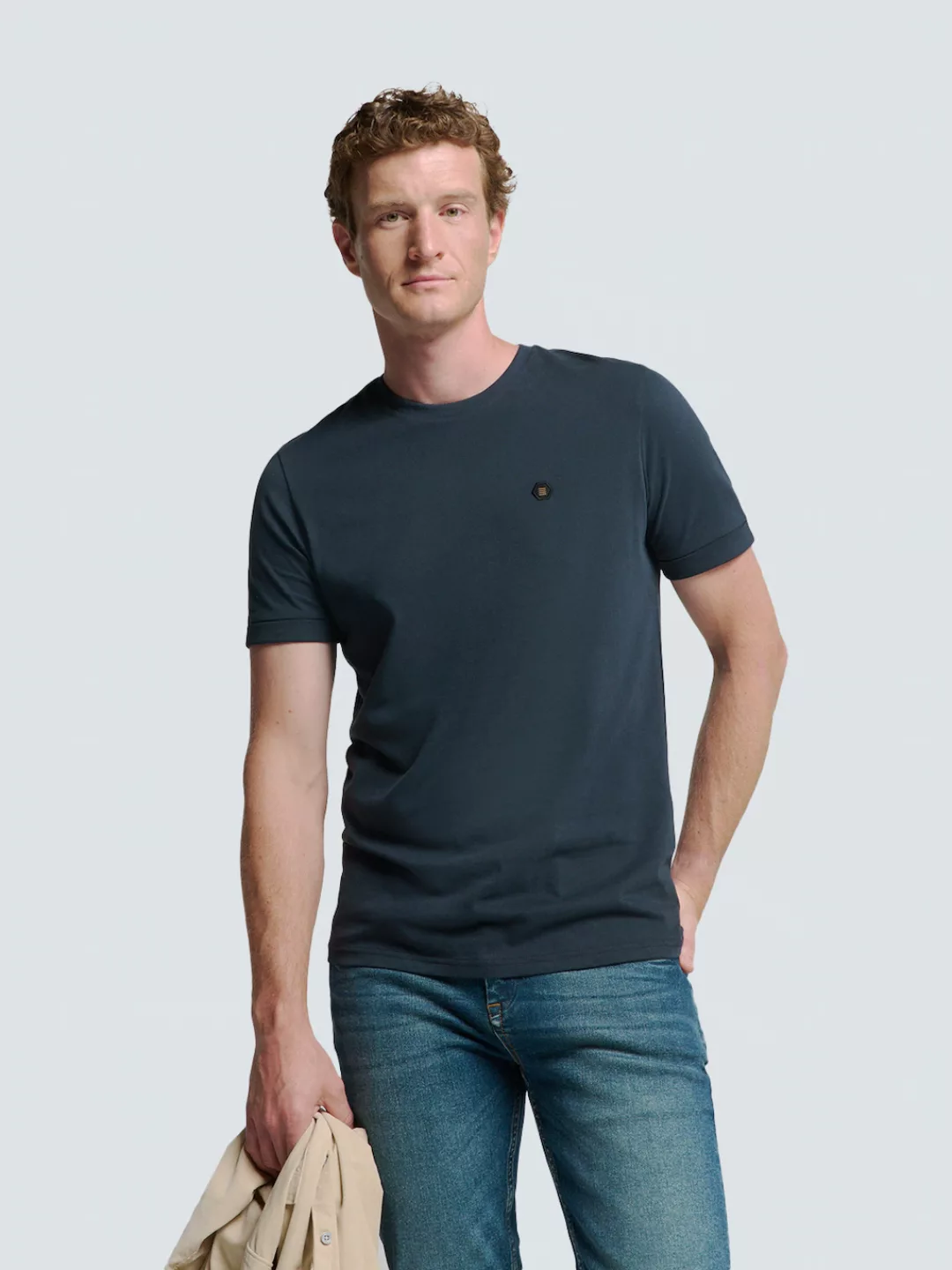 No Excess Luxurious Soft T-Shirt Navy - Größe XXL günstig online kaufen