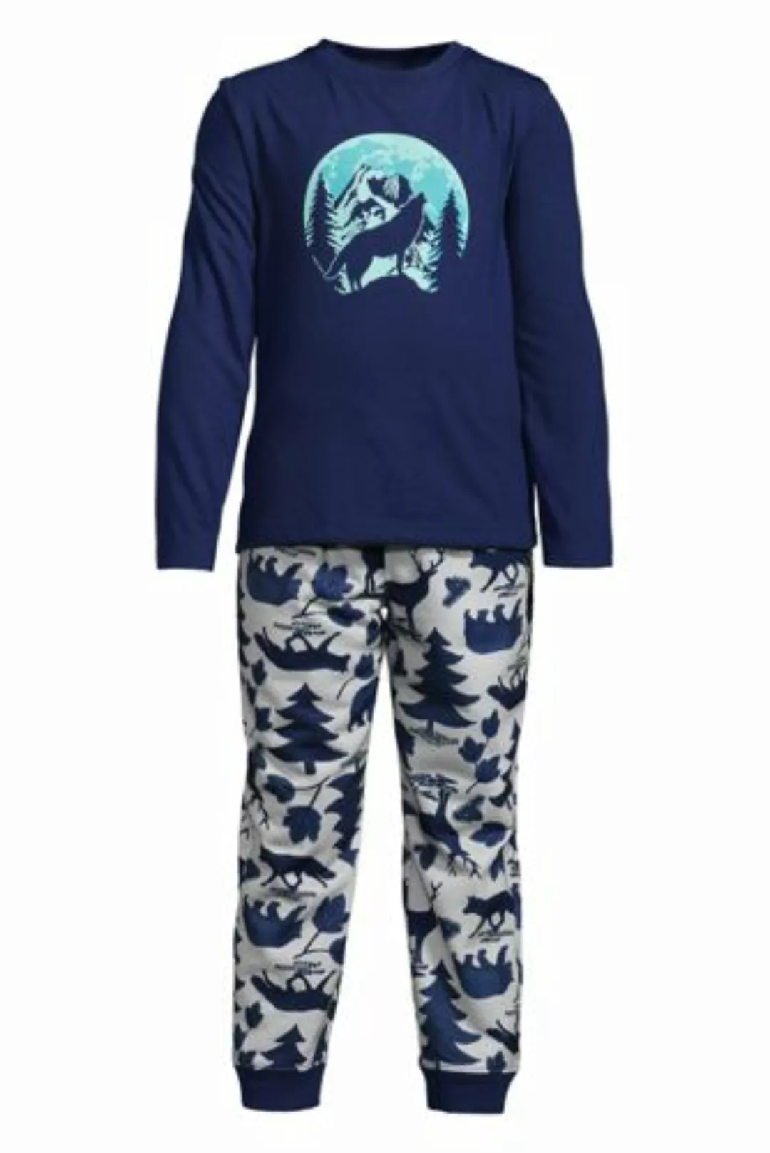 Gemustertes Pyjama-Set aus French Terry, Größe: 98/104, Sonstige, Jersey, b günstig online kaufen