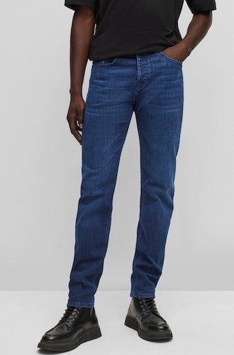 BOSS ORANGE Regular-fit-Jeans "Taber BC P", mit Leder-Badge günstig online kaufen