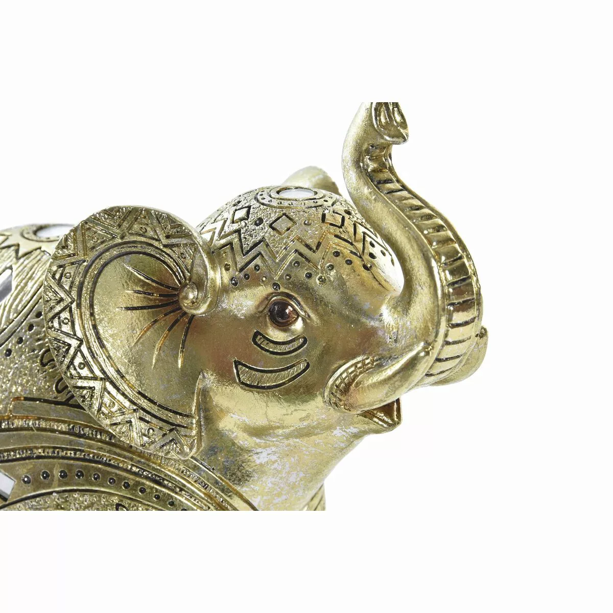 Deko-figur Dkd Home Decor Elefant Golden Harz (19 X 8 X 18 Cm) günstig online kaufen