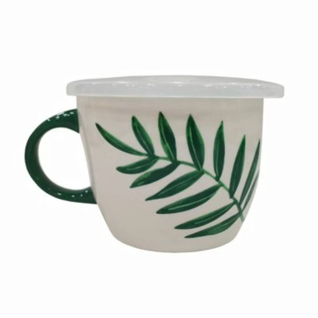 Neuetischkultur Suppentasse 0,75 Liter Keramik gemustert grün/weiß günstig online kaufen