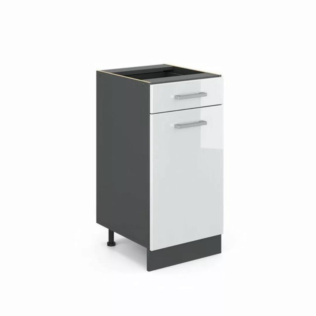 Vicco Küchenschrank Unterschrank Schubunterschrank 40 cm R-Line Anthrazit w günstig online kaufen