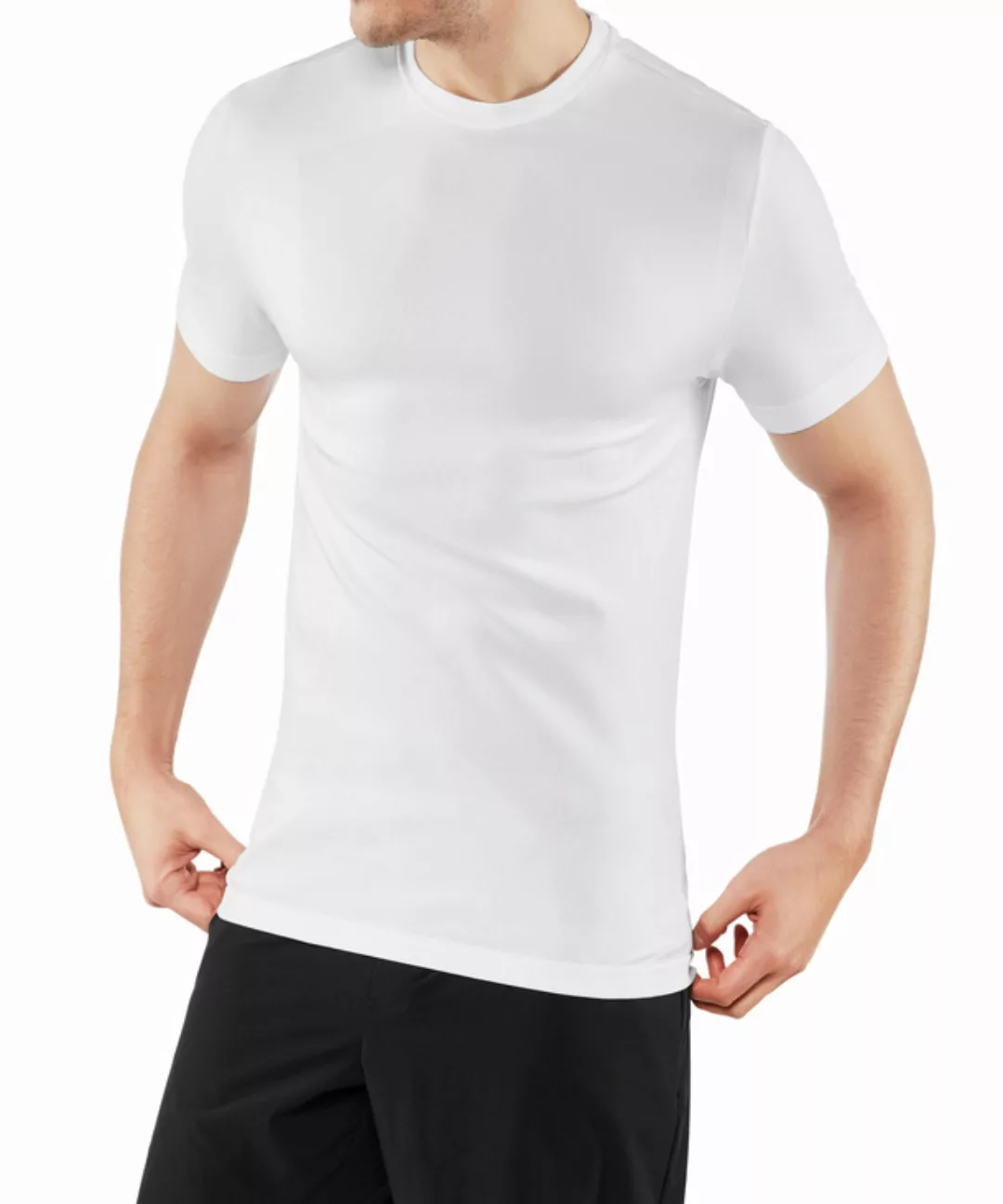 FALKE Herren T-Shirt Rundhals, XS-S, Weiß, Geometrisch, 61020-286001 günstig online kaufen